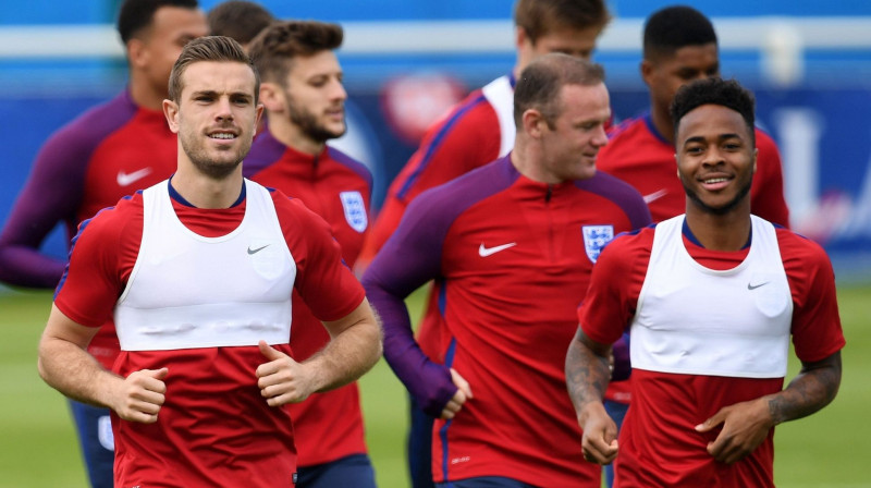 Džordans Hendersons un Rahīms Stērlings
Foto: AFP/Scanpix