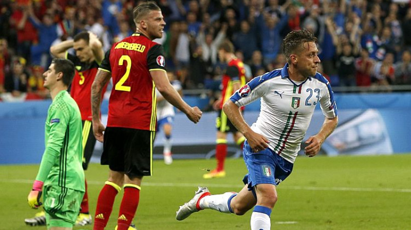 Itālijas pirmo vārtu autors Emanuele Džakerīni
Foto: AP/Scanpix