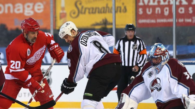 Sandis Ozoliņš "Red Wings" un "Avalanche" leģendu spēlē šī gada februārī
Foto: AFP/Scanpix