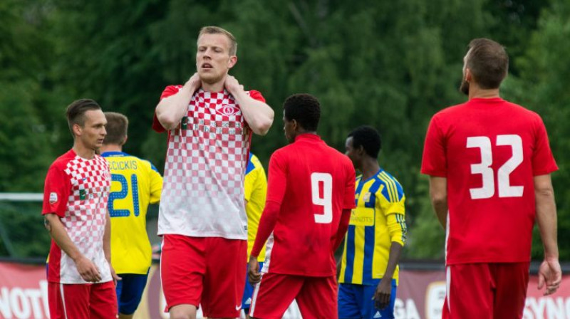 Nauris Bulvītis iepriekšējā mačā pret "Ventspili"
Foto: Māris Greidāns/Futbola Virslīga