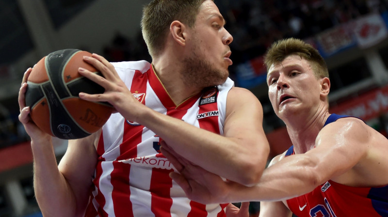 "Crvena Zvezda" centrs, Latvijā labi zināmais Vladimirs Štimacs 
Foto: AFP/Scanpix