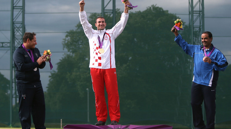 Fehaids Aldēhani ar olimpisko bronzu (2012) 
Foto: AFP/Scanpix