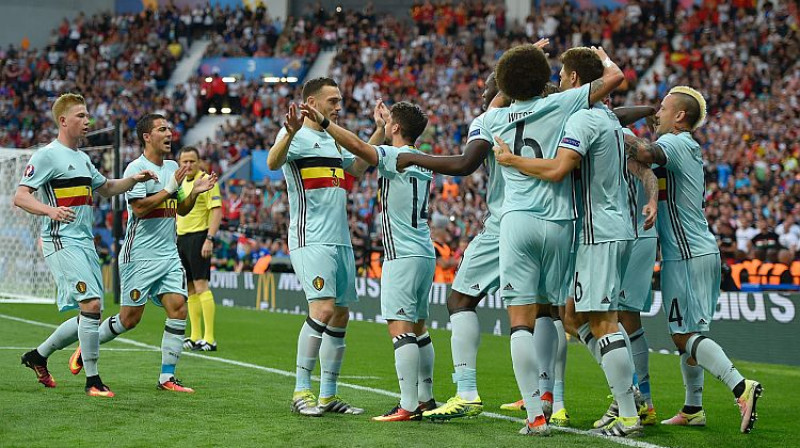 Beļģija atzīmē pirmo vārtu guvumu
Foto: AFP/Scanpix