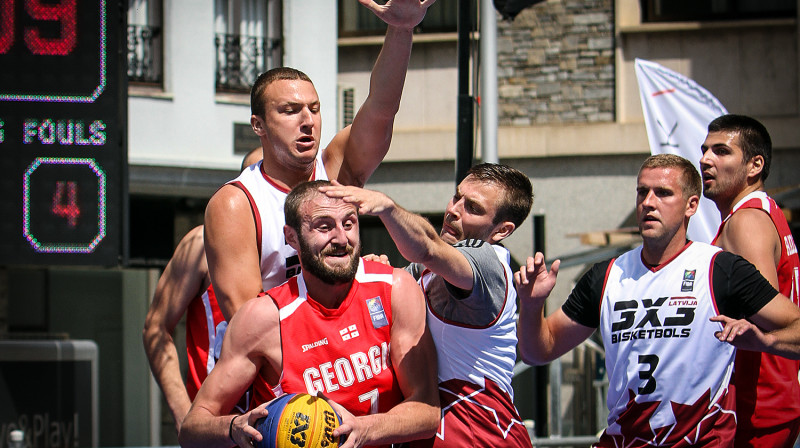 Latvijas 3x3 izlase cīņā ar Gruziju par vietu ceturtdaļfinālā
Foto: Renārs Buivids (LBS)