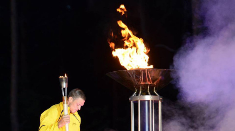 Maris Štrombergs Latvijas olimpiādes atklāšanā
Foto: Valmieras pilsēta