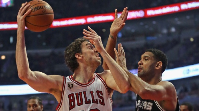 Pau Gazols un Tims Dankans
Foto: AFP/Scanpix