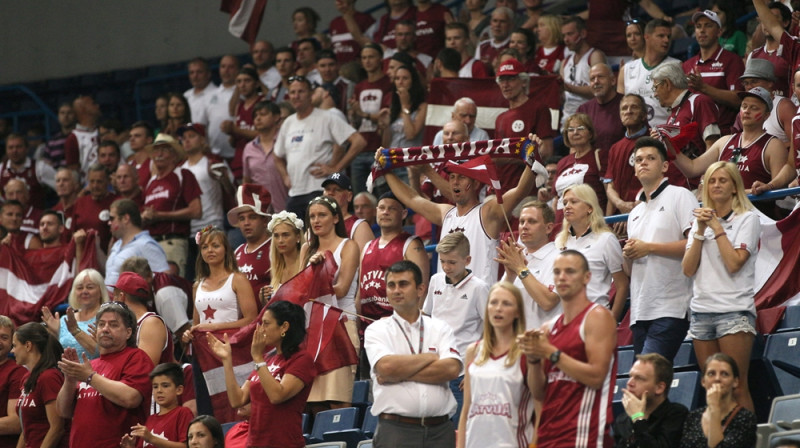 Latvija - Puertoriko: jauna pieredze gan valstsvienībai, gan tās atbalstītājiem.
Foto: FIBA.com