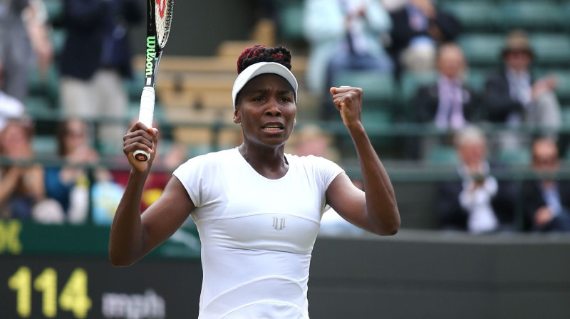 Venusa Viljamsa 36 gadu vecumā sasniegusi "Grand Slam" pusfinālu
Foto: AFP/Scanpix