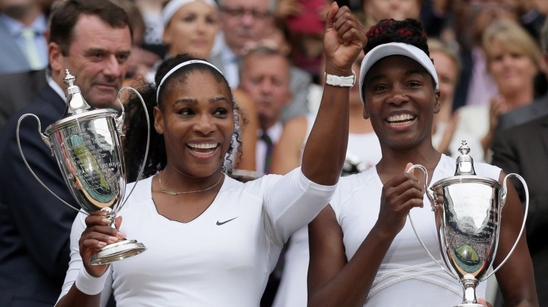 Māsas Viljamsas "Grand Slam" dubultspēļu finālos nezaudē
Foto: AFP/Scanpix