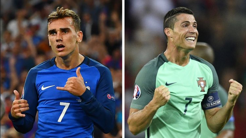Antuāns Grīzmans un Krištianu Ronaldu
Foto: AFP/Scanpix