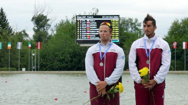 Kaspars Tīklenieks un Deniss Volkovs
Foto: Bulgarian Canoe Federation