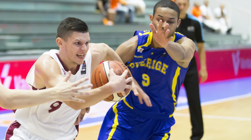 Rihards Lomažs: 17 punktu un Latvijas U20 izlases uzvara Eiropas U20 čempionāta astotdaļfinālā.
Foto: FIBA.com