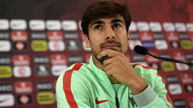Šomēnes Andrē Gomešs Portugāles izlases rindās kļuva par Eiropas čempionu. 
Foto: AFP/Scanpix