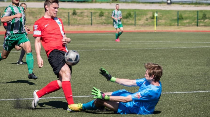 Elvis Teremko uzbrukumā
Foto: Agnis Melderis