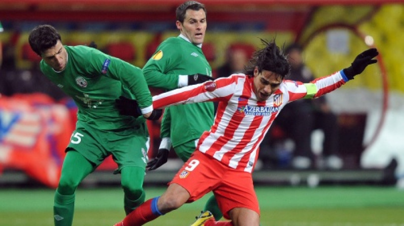 Radamels Falkao pēdējo spēli Eirokausos aizvadīja 2013. gada 21. februārī Kazaņā, vēl pārstāvēdams Madrides "Atletico"
Foto: AFP/Scanpix