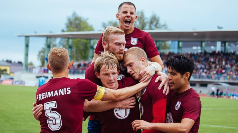 ''Jelgavas'' futbolistu emocijas
Foto: Raitis Supe