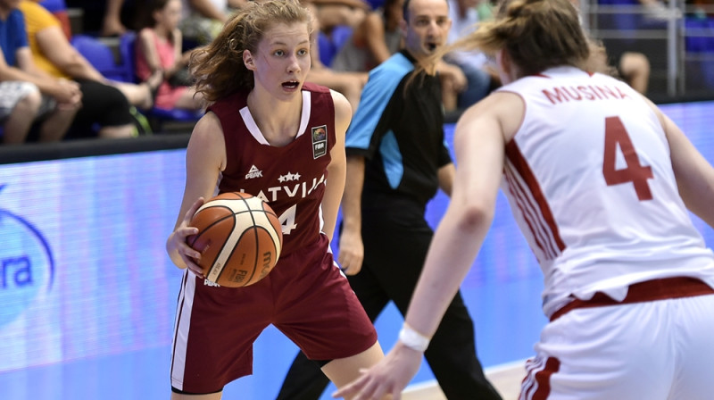 Luīze Šepte: 16 punktu Latvijas U18 izlases pēdējā spēlē Eiropas čempionatā.
Foto: FIBA.com