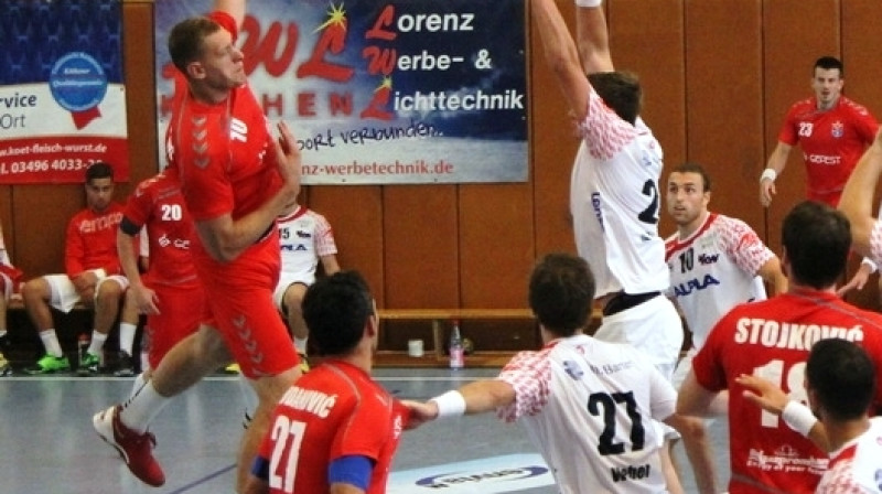 Dainis Krištopāns guva trīs vārtus mačā ar Slovēnijas čempioniem.
Foto: bgk-meshkova.com
