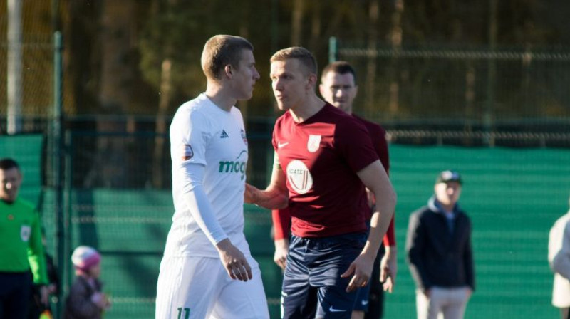 Marks Kurtišs un Gints Freimanis
Foto: Māris Greidāns/Futbola Virslīga