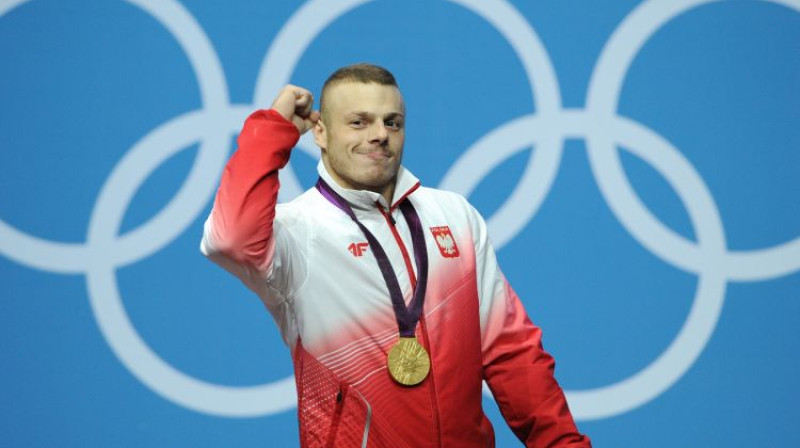 Adrians Zeļinskis Londonas spēlēs olimpiskā čempiona godā
Foto: ITAR-TASS/Scanpix
