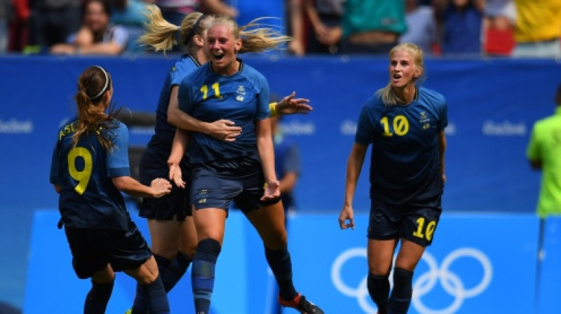 Zviedrijas futbolistes līksmo
Foto: Sipa USA/Scanpix