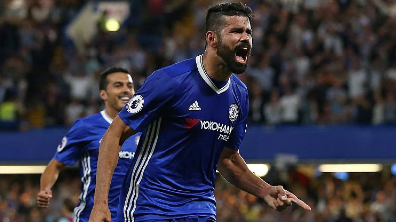 ''Chelsea'' uzvaras vārtu autors Djēgo Kosta
Foto: AFP/Scanpix
