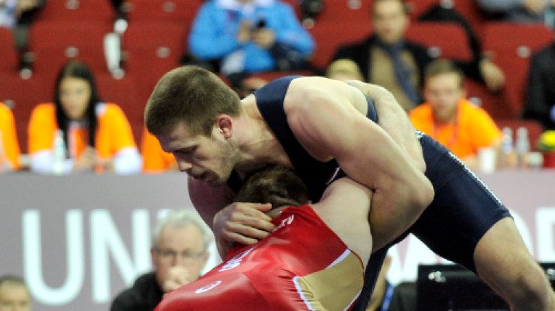 Imants Lagodskis cīnās Eiropas čempionātā Rīgā
Foto: Romāns Kokšarovs, F64