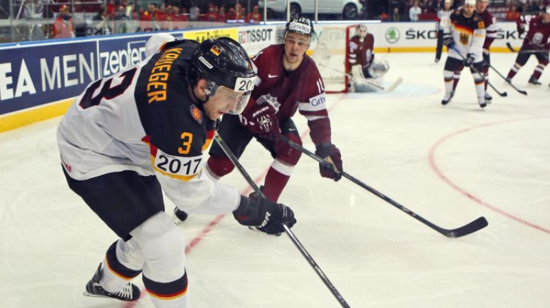 Džastins Krīgers pasaules čempionātā pirms diviem gadiem pret Latvijas izlasi
Foto: AP/Scanpix