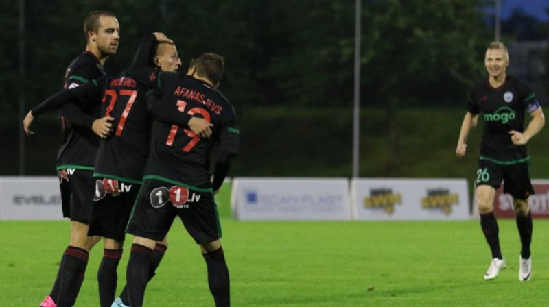 "Liepāja" līksmo par gūtajiem vārtiem
Foto: Mārtiņš Sīlis