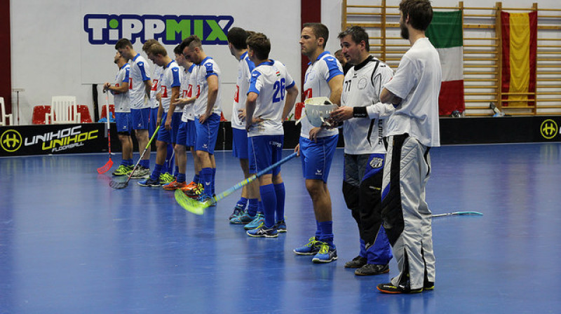 "IFK Paris" pēc piedzīvotā zaudējuma ungāriem
Foto: IFF Floorball