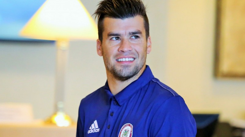 Kristians Damians Torress Latvijas izlases treniņtērpā
Foto: LFF