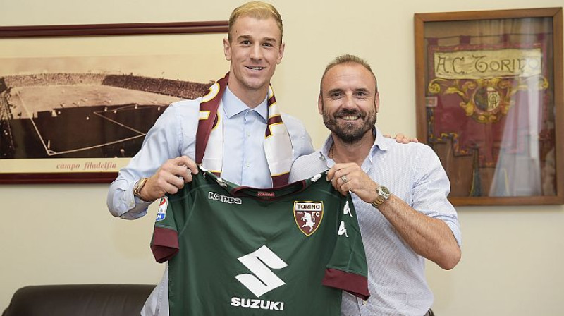 Džo Hārts un ''Torino'' sporta menedžeris Džanluka Petrači
Foto: LaPresse/Scanpix