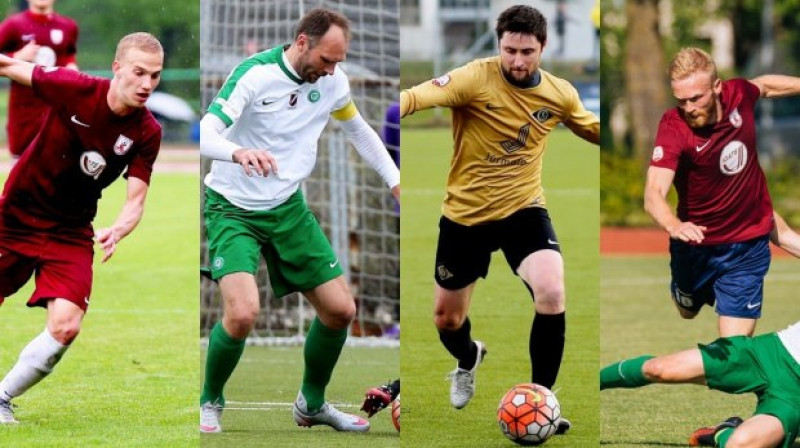 Gļebs Kļuškins, Gatis Kalniņš, Dmitrijs Platonovs un Boriss Bogdaškins
Foto: synottipvirsliga.lv