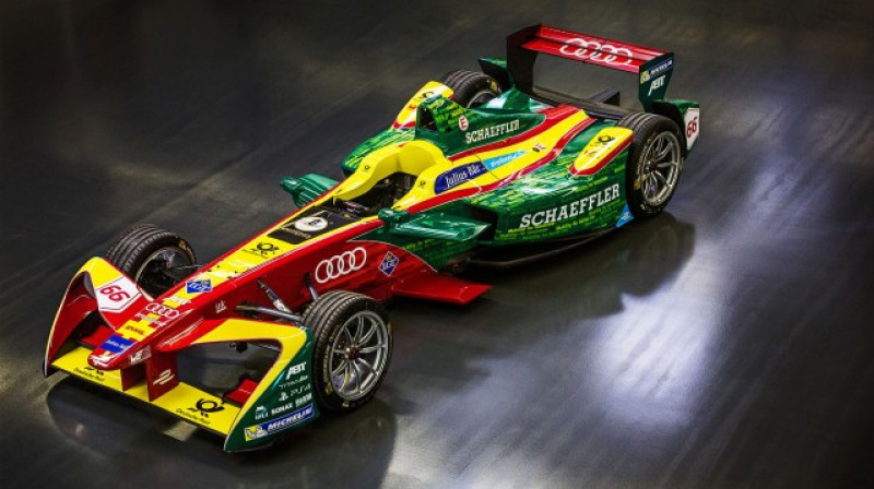 "Audi" rūpnīcas komandas Formula E auto
Foto: fiaformulae.com