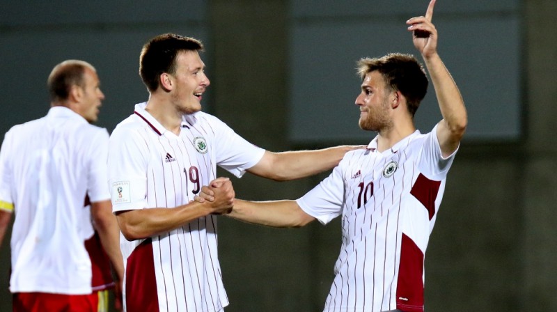 Vitālijs Jagodinskis un Valērijs Šabala
Foto: LFF