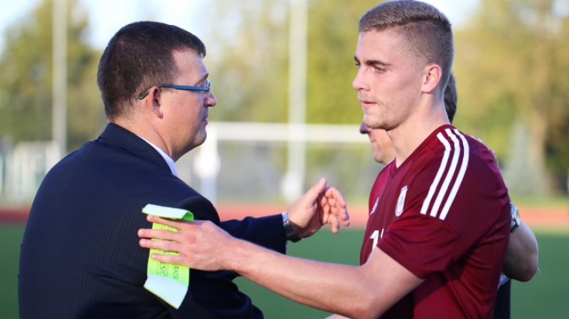 Dainis Kazakevičs un Vladislavs Gutkovskis
Foto: LFF