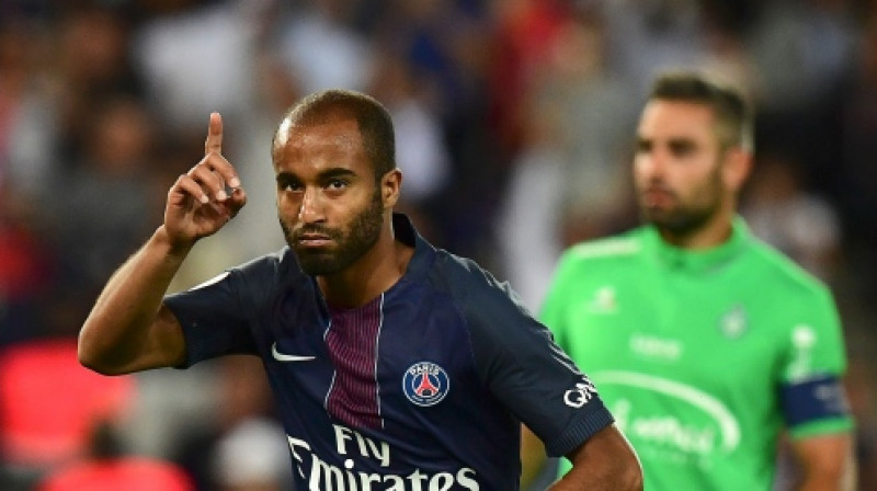 PSG vārtu autors Lukass Moura
Foto: AFP/Scanpix