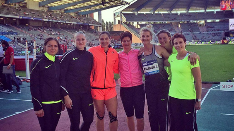 Madara Palameika un šķēpmetējas Briselē 
Foto: instagram.com/palameika