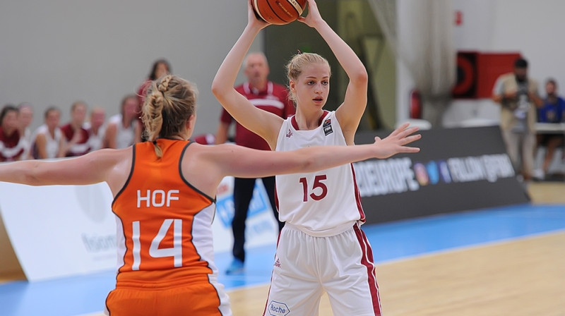 Anna Dreimane Eiropas U20 čempionātā Portugālē
Foto: fiba.com