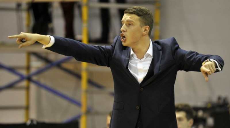 "Barona" galvenais treneris Mārtiņš Gulbis
Foto: Romāns Kokšarovs/F64