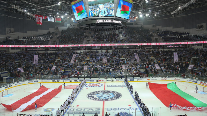 Rīgas "Dinamo pret Minskas "Dinamo" 
Foto: Andrejs Pokumeiko, hcdinamo.by