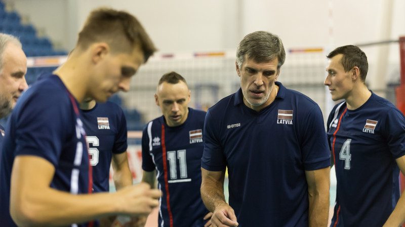 Raimonds Vilde un Latvijas volejbola izlase 
Foto: CEV