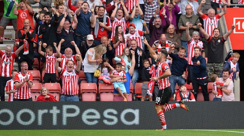 ''Southampton'' vienīgo vārtu autors Čārlijs Ostins
Foto: AFP/Scanpix