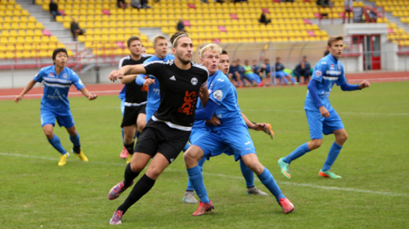 Moments no spēles starp FK "Ogre" un JDFS "Alberts"
Foto: Ritvars Raits, FK "Ogre"