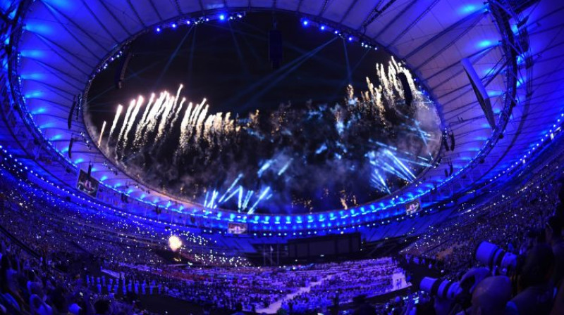 Svinīgais Rio paralimpisko spēļu noslēguma salūts
Foto:  Xinhua/Sipa USA/Scanpix