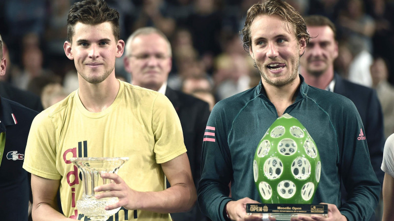 Dominiks Tīms un Luka Puije pēc Mecas fināla
Foto: AFP/Scanpix