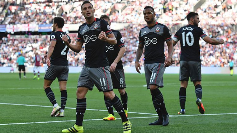 ''Southampton'' atzīmē Dusana Tadiča gūtos vārtus
Foto: AFP/Scanpix