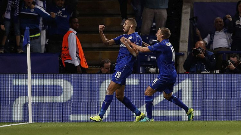 Islama Slimani vārti šovakar kaldināja ''Leicester'' uzvaru
Foto: AFP/Scanpix
