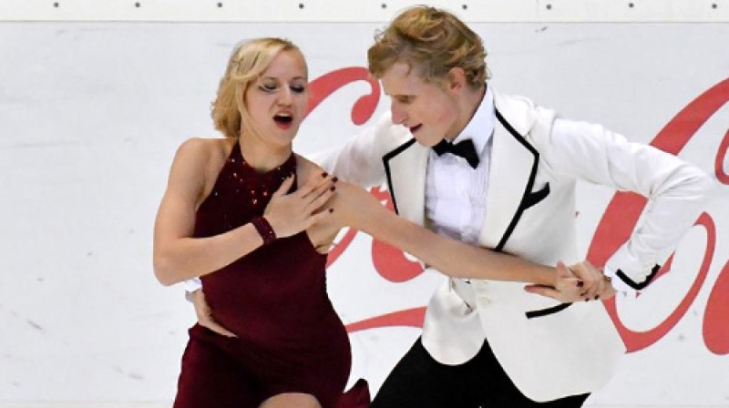 Olga Jakušina un Andrejs Ņevskis 
Foto: Kraso - Slovak Figure Skating