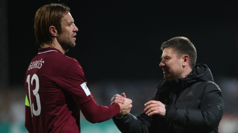 Kaspars Gorkšs un Marians Pahars
Foto: Romāns Kokšarovs/f64